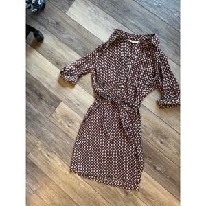 Sophie Max Shirt Dress Geometric Print Career Wear Casual Dress Size S